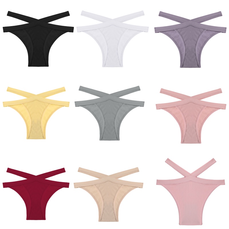 Cute Byte Set 2 Quần Lót Nữ Không Đường May Màu Trơn Dễ Thương