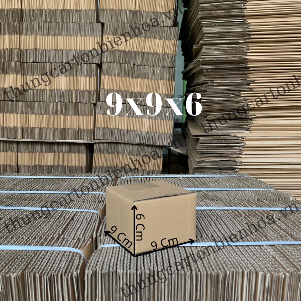 Hộp Giấy 9x9x6 - Hộp Sóng C Dày, Cứng