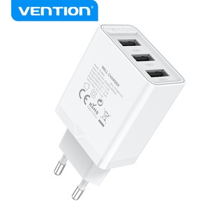 Củ sạc Vention 3 cổng USB gắn tường hỗ trợ sạc nhanh thích hợp cho Apple