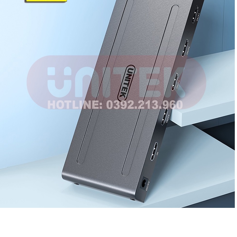 Bộ Chia HDMI 1 Ra 4 UNITEK V131A: Hỗ Trợ 4K 30Hz Và Hiển Thị 3D - Bộ Chia HDMI 1 Ra 4