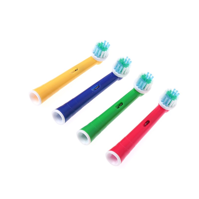 Bộ 4 đầu lông mềm chiều dài 7cm dùng cho bàn chải điện EB-17A với 4 màu khác nhau