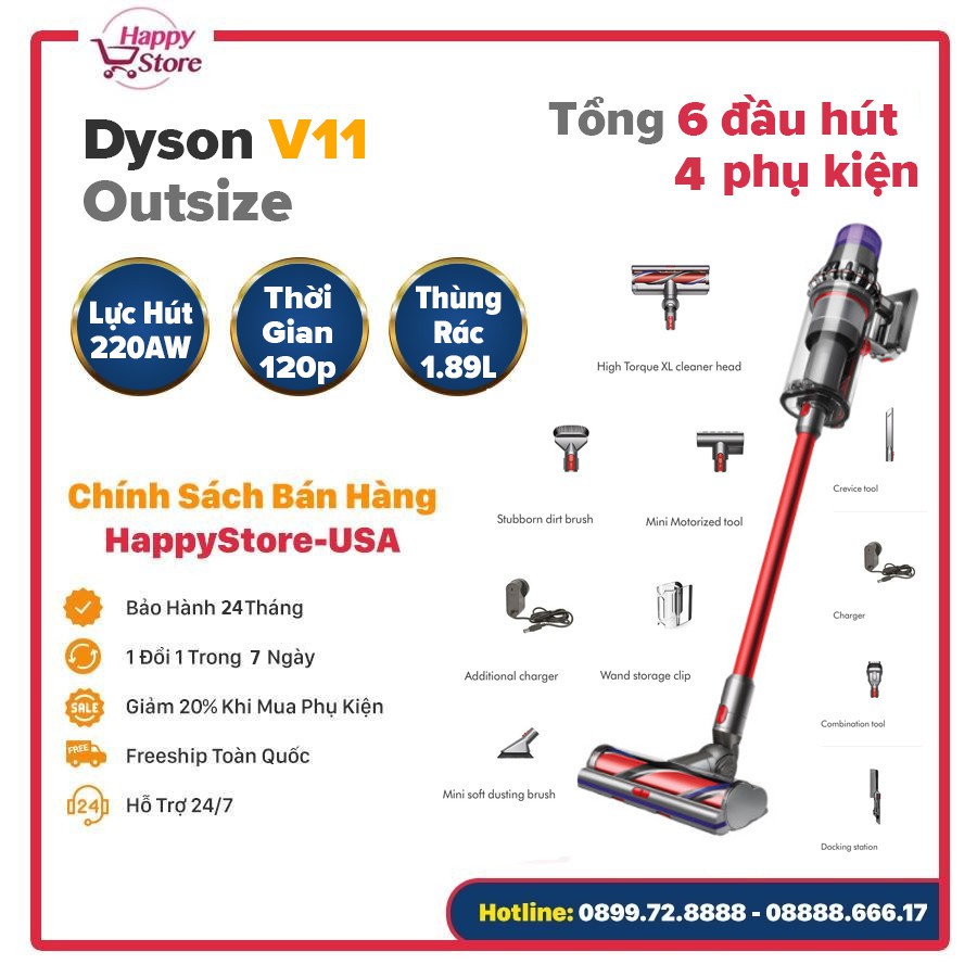Máy Hút Bụi Không Dây Dyson V11 - Bảo Hành 24 Tháng | BigBuy360 - bigbuy360.vn