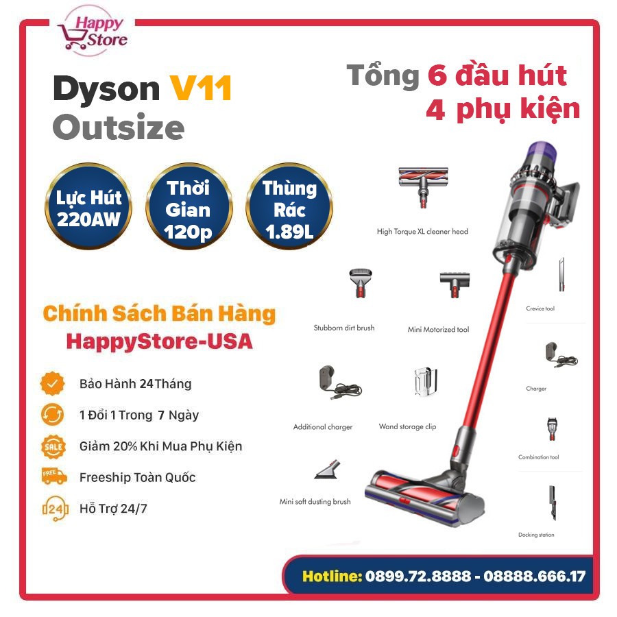 Máy Hút Bụi Không Dây Dyson V11 - Bảo Hành 24 Tháng