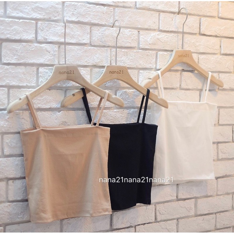 Áo 2 Dây Ôm Sát Chất Bozip Co Dãn Loại Đẹp Không Bai Nhão Xổ Lông Dễ Phối Đồ Hợp Thời Trang