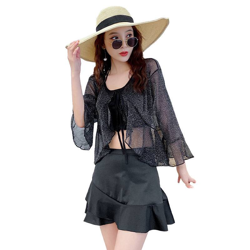 Bộ Đồ Bơi Ba Mảnh Tay Dài Màu Trơn Phong Cách Hàn Quốc Quyến Rũ Cho Nữ Ds-532124 | BigBuy360 - bigbuy360.vn