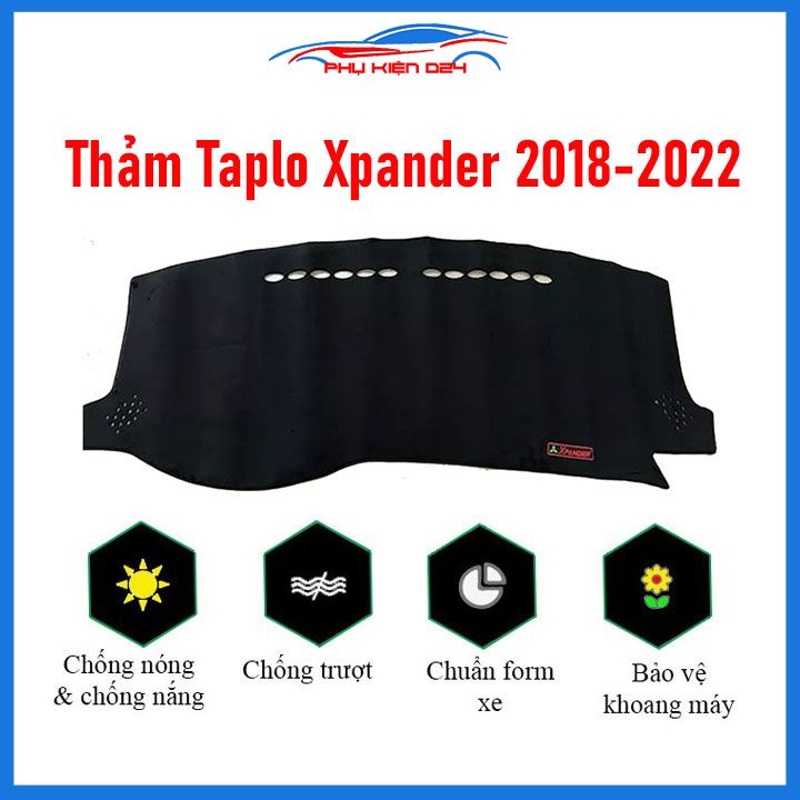 Thảm taplo nhung xe ô tô Xpander 2018-2019-2020-2021-2022 chống nắng nóng làm mát xe mở rộng tầm nhìn