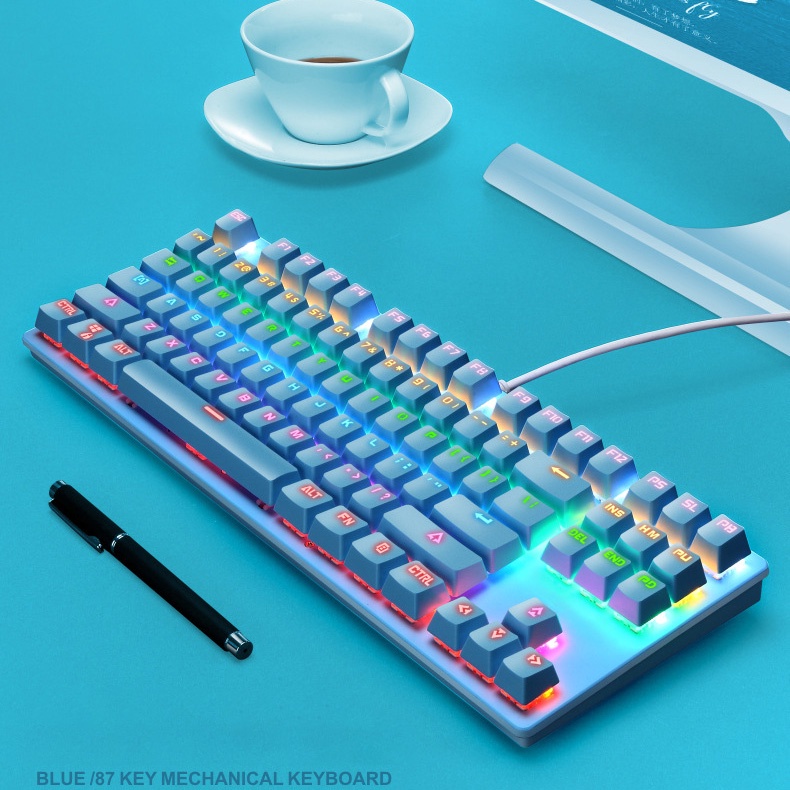 Bàn phím cơ Blue switch YFRUITFUL K7 gaming chính hãng Bàn phím máy tính cơ