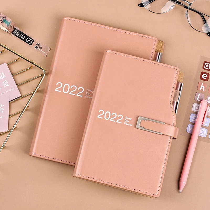 Sổ tay lên kế hoạch Agenda 2022 A5 kèm bút tiện dụng