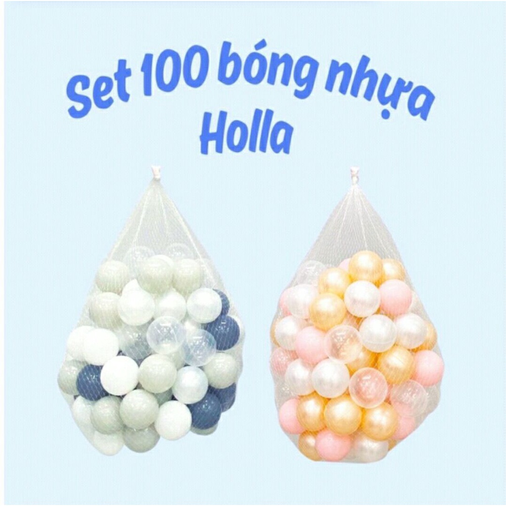 Set 100 bóng nhựa Holla cao cấp an toàn cho bé