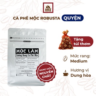 Cà phê nguyên chất, cafe rang xay Robusta Quyện rang vừa pha phin & pha máy - 1857 Coffee