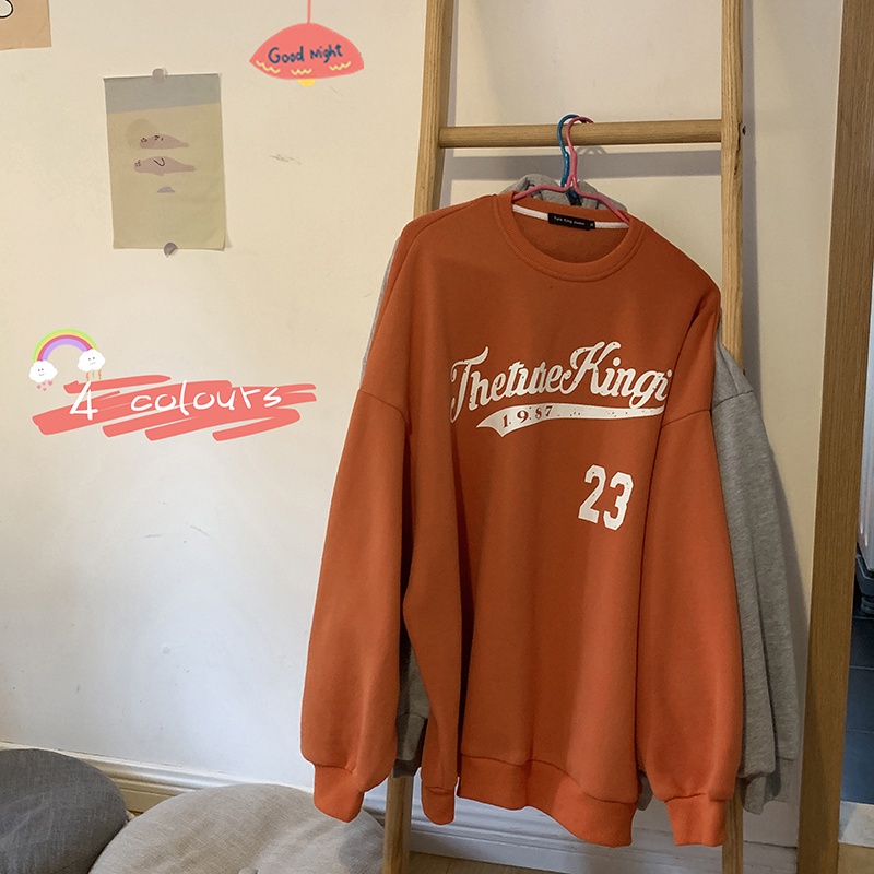 Áo Khoác Áo Sweater Mỏng Tay Dài Cổ Tròn In Họa Tiết Thời Trang Cho Nam Và Nữ Size M-3Xl