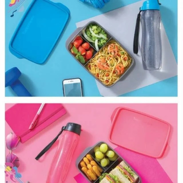 Hộp đựng cơm văn phòng Cool Teen Tupperware 1l nhựa nguyên sinh an toàn kín mùi kín khí