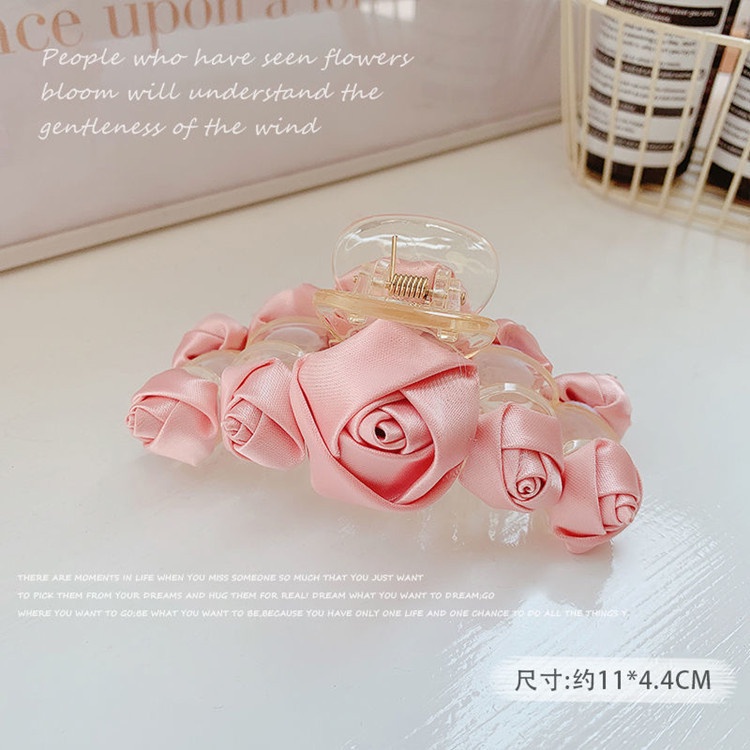 Kẹp Tóc Hình Đầu Cá Mập 2022 Bằng Nhựa Acrylic Đính Hoa Hồng Dễ Thương Cho Nữ