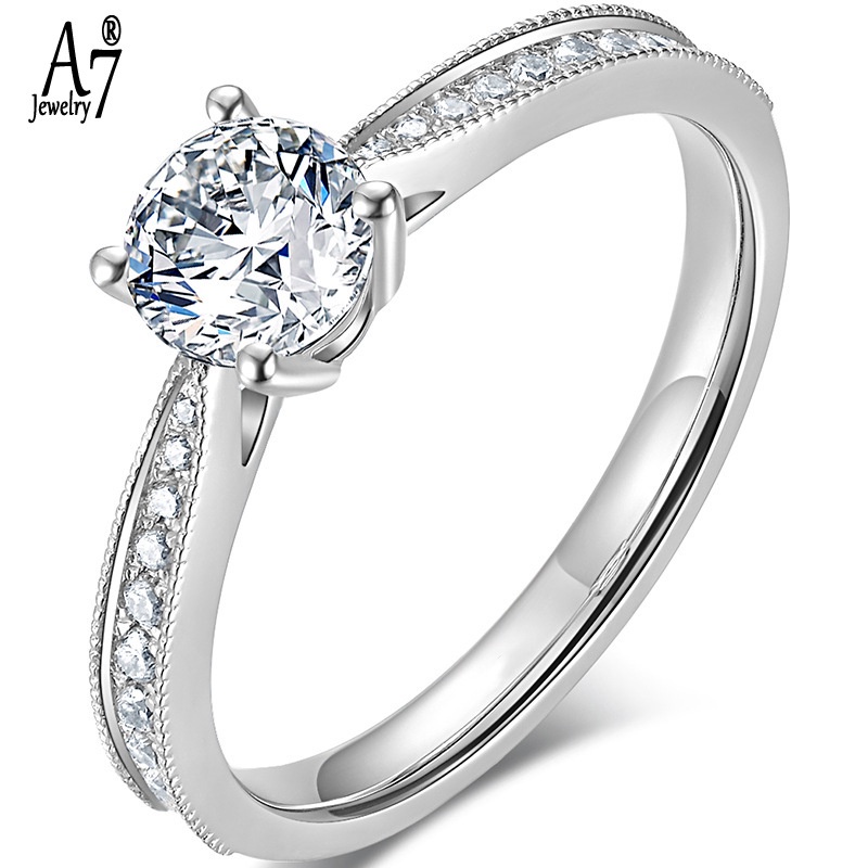 Nhẫn Moissanite 1 Karat Pt950 cho nữ