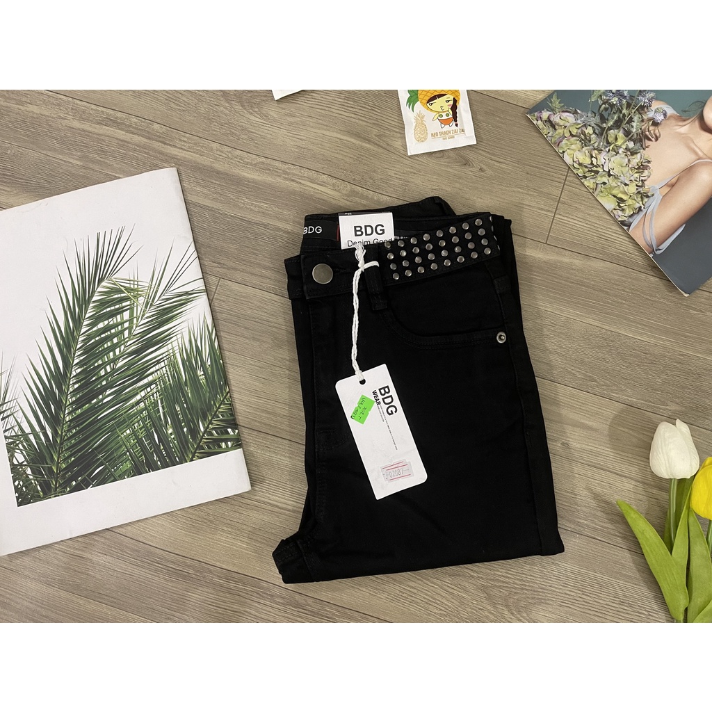 😍 Quần jean ôm/ skinny đen đính đinh hàng vnxk co giãn, siêu hack dáng 😍