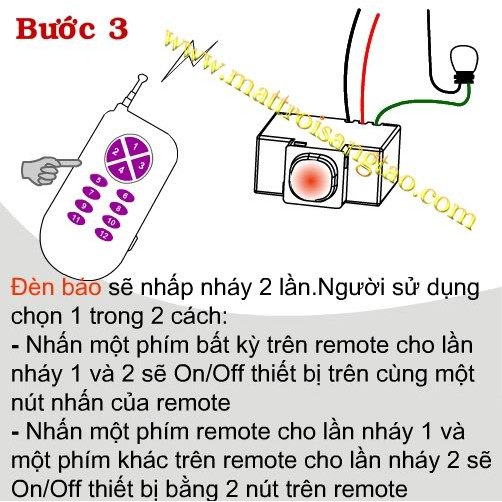 Hạt công tắc điều khiển từ xa RF RC1P