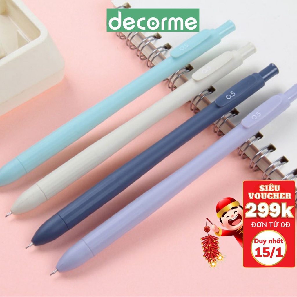 1 Bút Chì kim TM01591 Màu pastel 0.5 0.7 Decorme Bút chì bấm vỏ pastel văn phòng phẩm