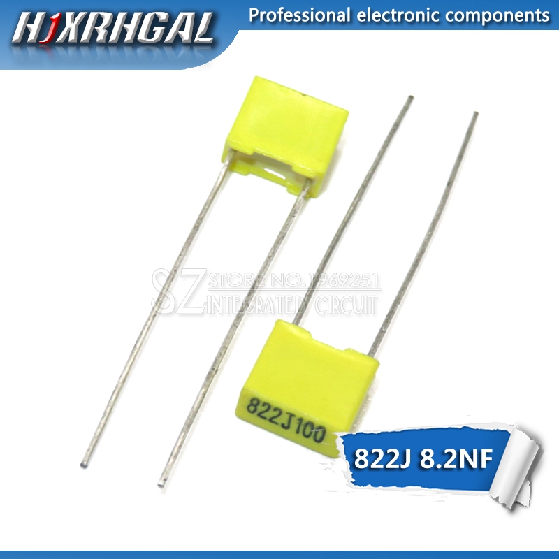 20 Chiếc Chỉnh Tụ Điện 8.2NF 822J 100V 5 Mm Polypropylene An Toàn Màng Nhựa Capacito hjxrhgal