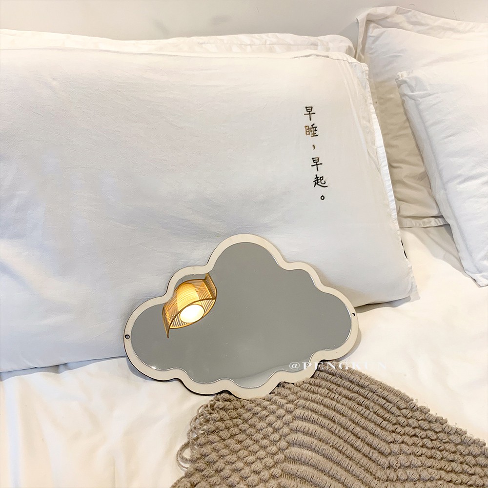 Gương Dán Tường Bằng acrylic Hình Đám Mây Dễ Thương Dùng Trang Trí