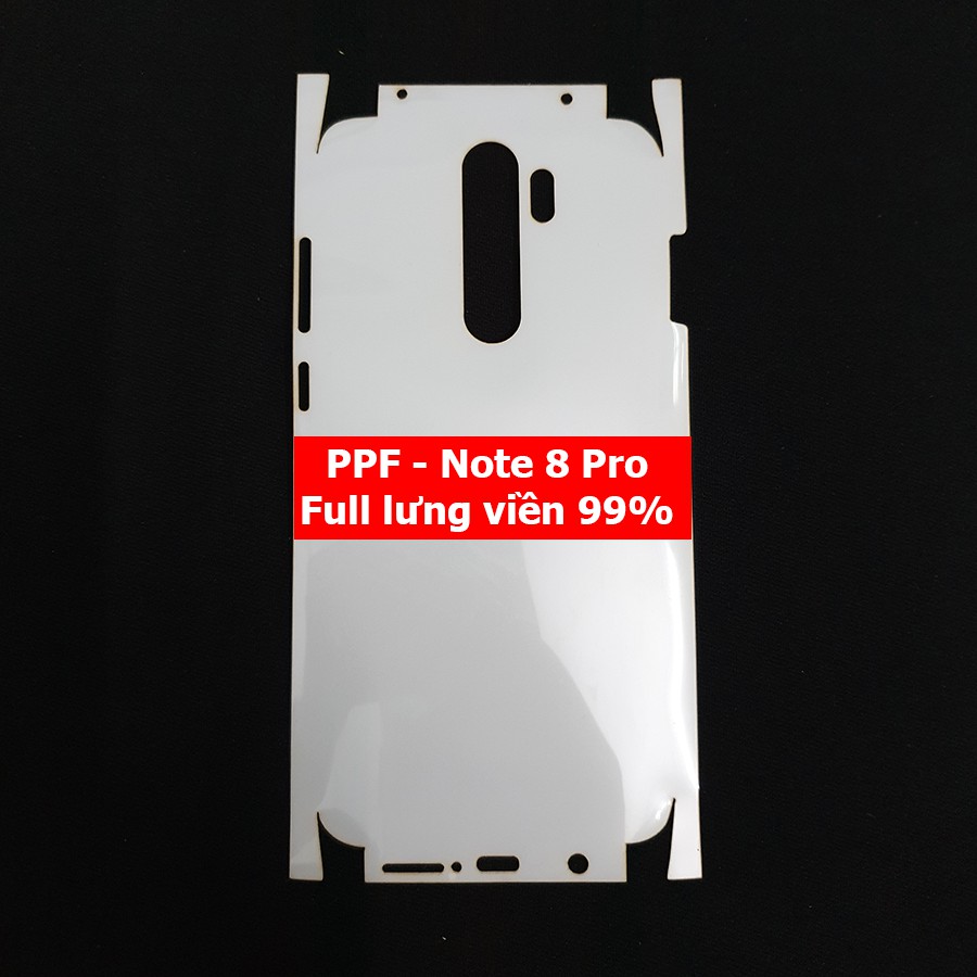 Dán PPF full lưng viền Xiaomi Redmi Note 8 Pro