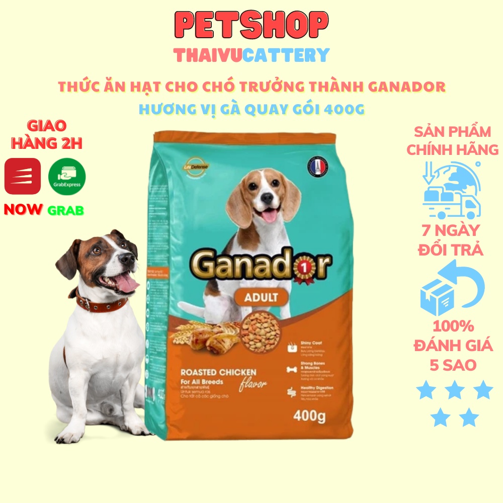 Thức ăn hạt Cho chó Trưởng Thành Ganador vị Gà Quay GÓI 400g