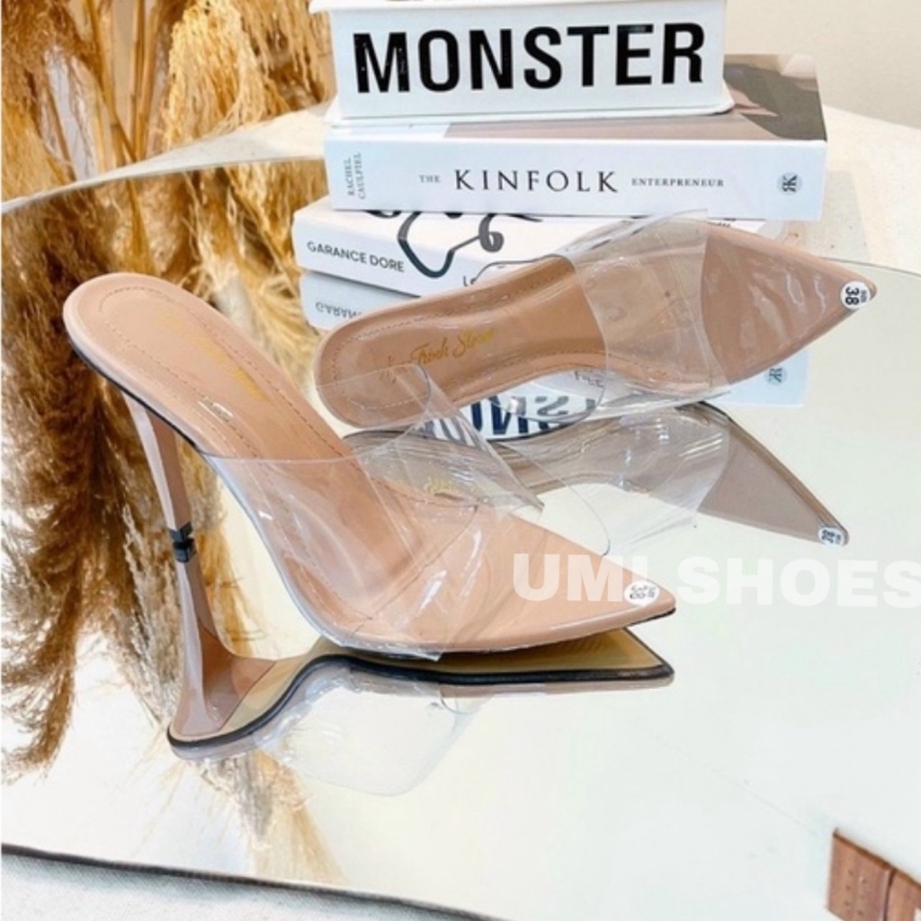 [NOWSHIP] Dép Guốc Quai MICA Cao Gót Nữ Dáng Mũi Nhọn Hot mới xinh đẹp đi chơi tiệc chụp ảnh gót nhọn 9cm sang chảnh