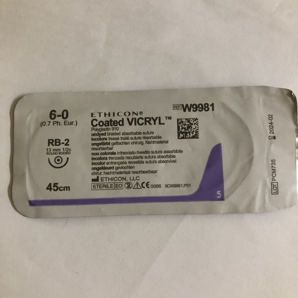 Chỉ phẫu thuật tự tiêu Vicryl 6/0
