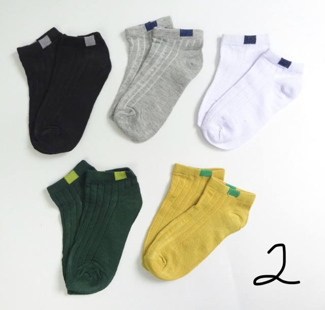 Xả kho:  Set 5 tất cổ ngắn cotton hình chụp thật