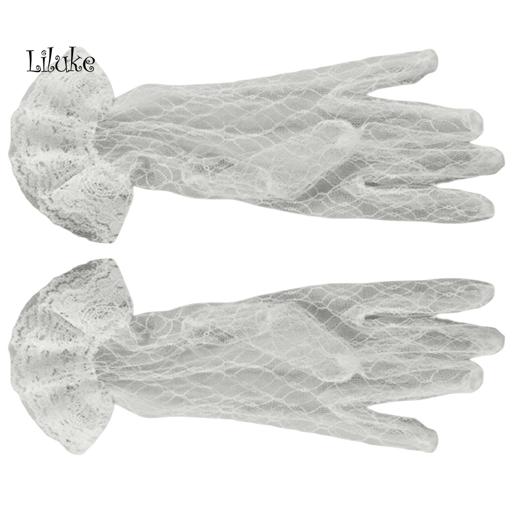 1 Đôi Găng Tay Ren Lưới Thời Trang Cho Cô Dâu