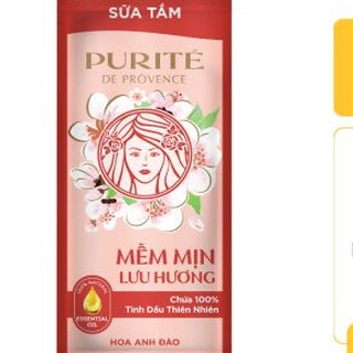 Dây sữa tắm purite hoa anh đào 11 gói 6g