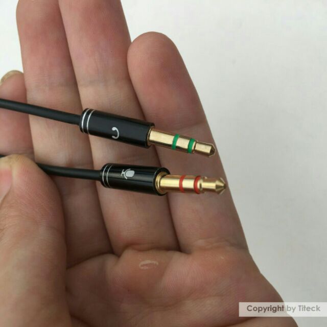 Jack gộp mic và audio đầu 3.5mm (Loại tốt mạ vàng)