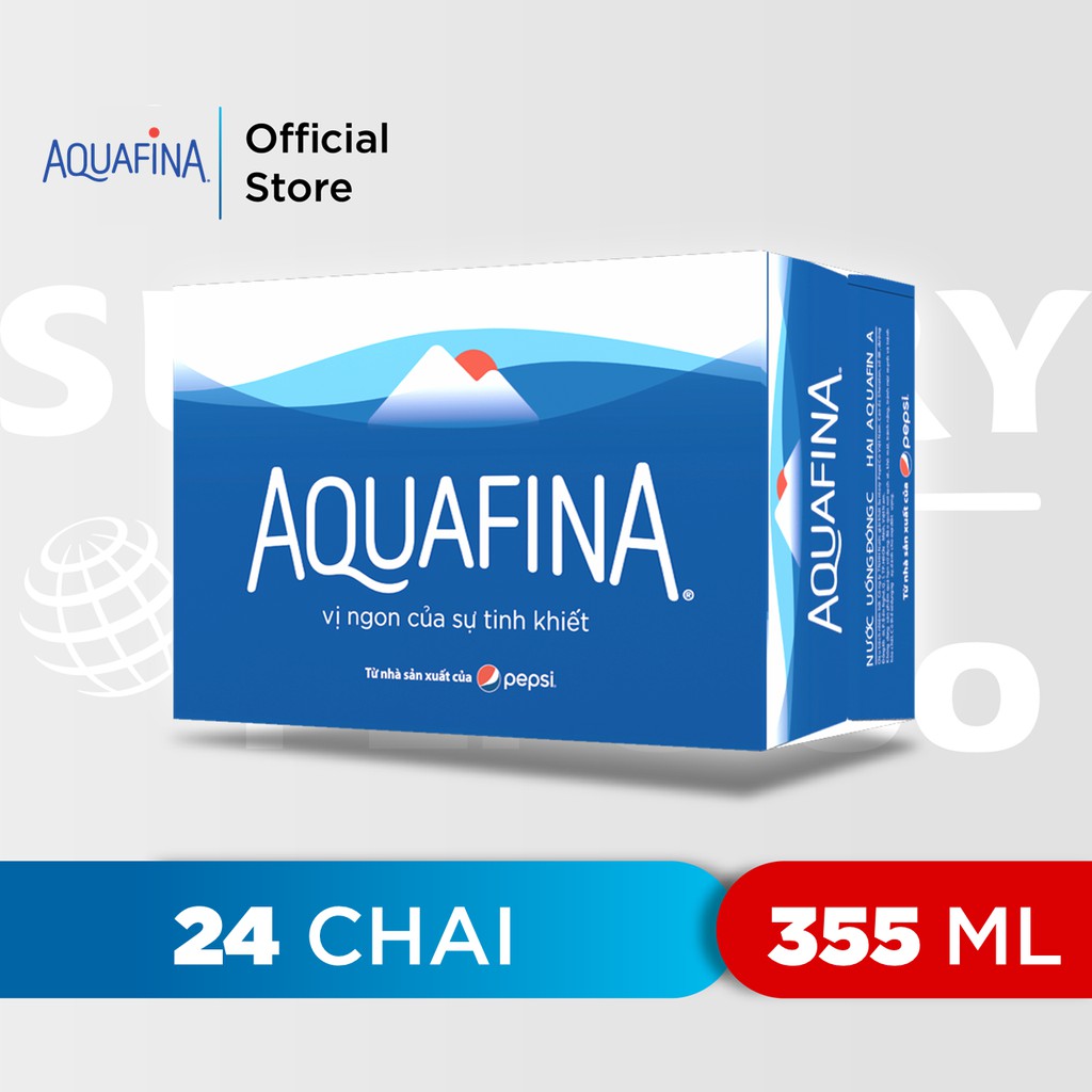 Thùng 24 Chai Nước tinh khiết Aquafina (355ml/Chai)