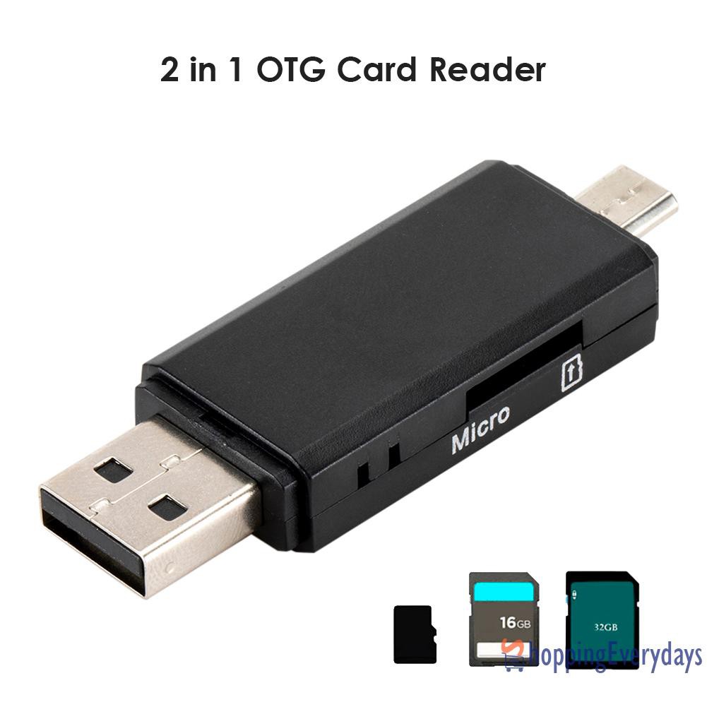 Sv Đầu Đọc Thẻ Nhớ 2 Trong 1 Otg Usb 2.0 Micro Usb Sd Tf | BigBuy360 - bigbuy360.vn