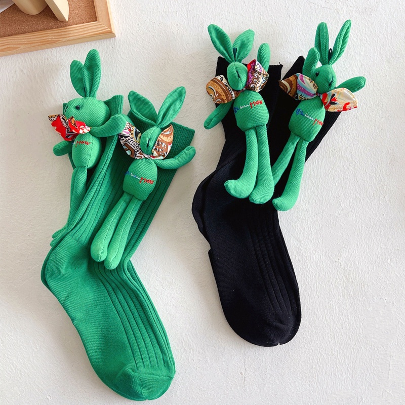 Vớ Cotton 3D Hình Thỏ Hoạt Hình Phong Cách Harajuku Dễ Thương Cho Nam Và Nữ