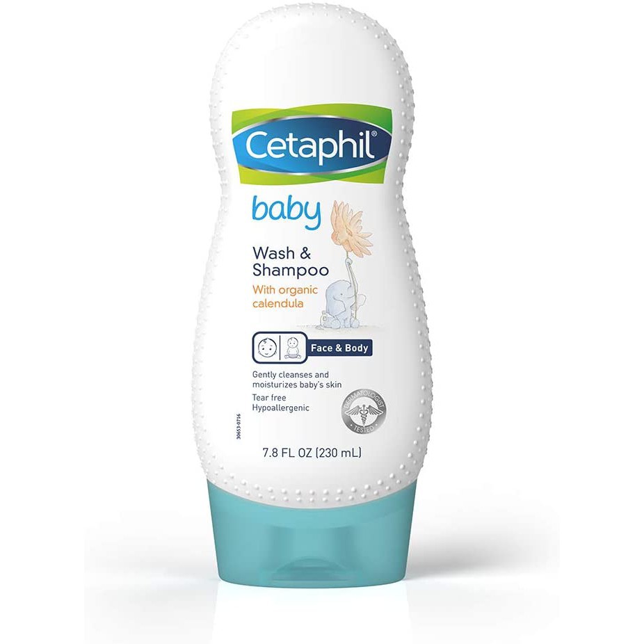 Sữa Tắm Gội Cho Bé Cetaphil Baby Wash &amp; Shampoo With Organic Calendula 230ml - 400ml - Skinfa.