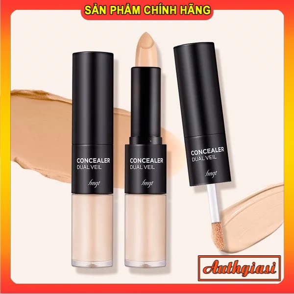 Che khuyết điểm The Face Shop Dual Veil Concealer EX CKĐ TFS Hàn Quốc 2 đầu kiềm dầu che phủ tốt