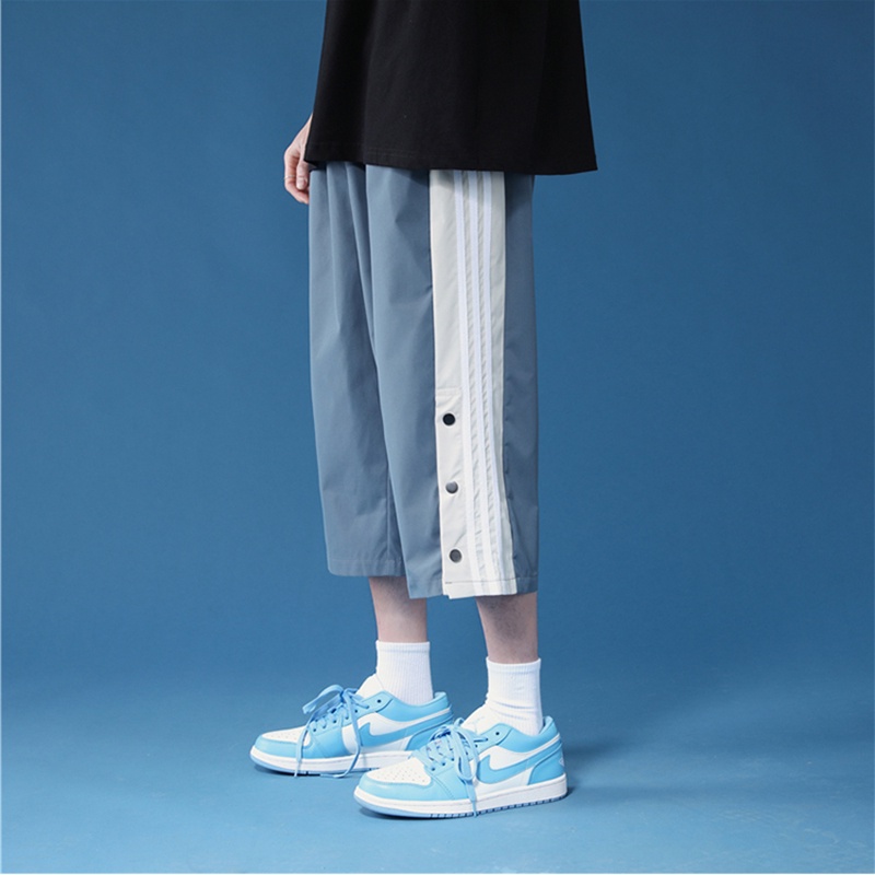 Quần short nam cao cấp, vải nỉ họa tiết kẽ dọc phong cách unisex dễ phối đồ lk04
