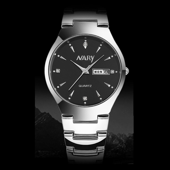 Đồng hồ nữ/nam Nary 2 lịch chống nước dây thép không rỉ SP751 (Nhiều màu) | BigBuy360 - bigbuy360.vn