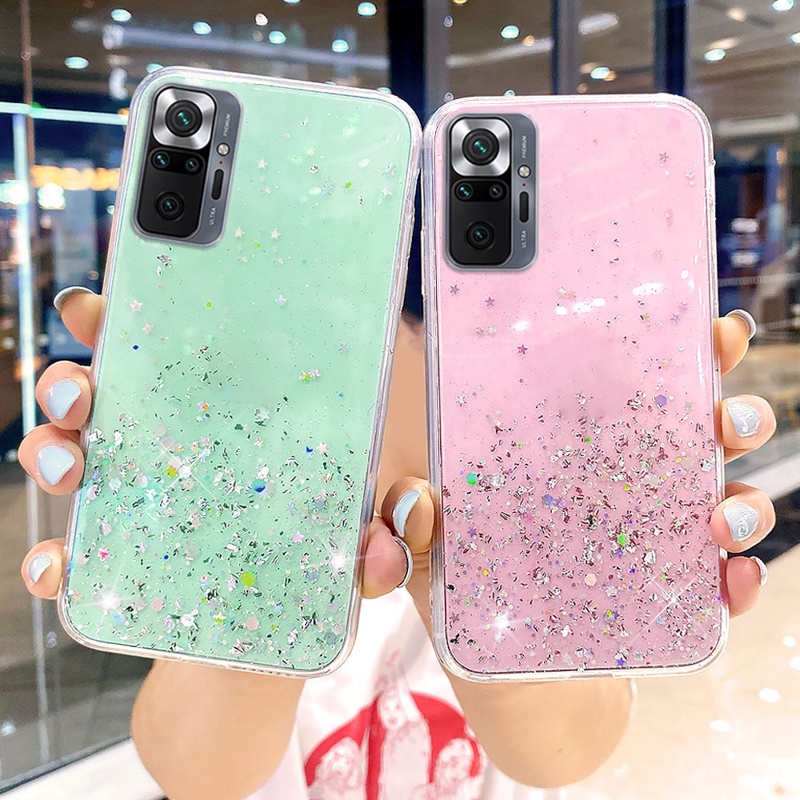 Ốp Điện Thoại Trong Suốt Đính Kim Tuyến Cho Xiaomi Redmi 10 Note 11 10 Pro Max Note 10S