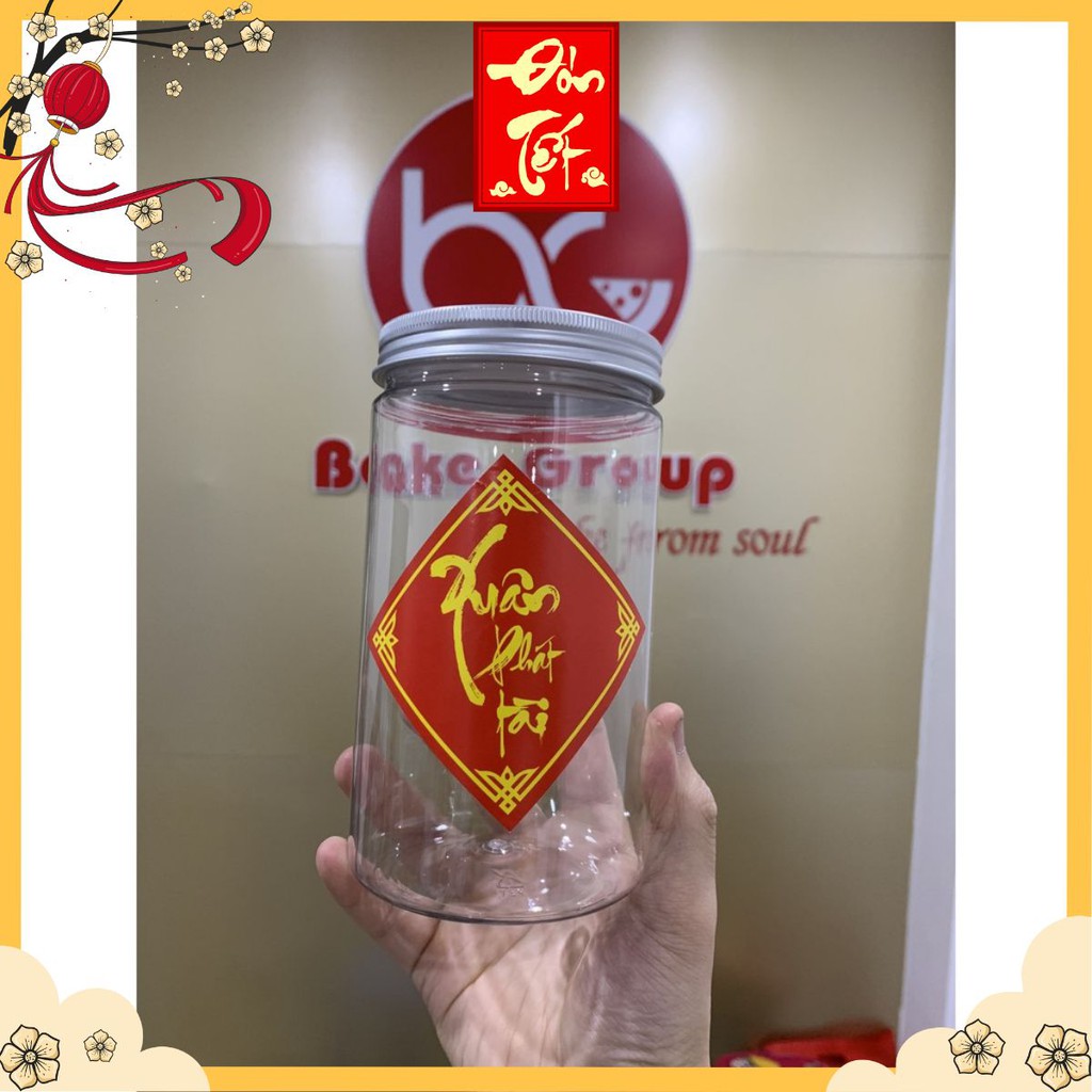 Hộp Nhựa Tròn Nắp Thiếc ( 4 Size ) ( Không Kèm Tem ) Bake Group