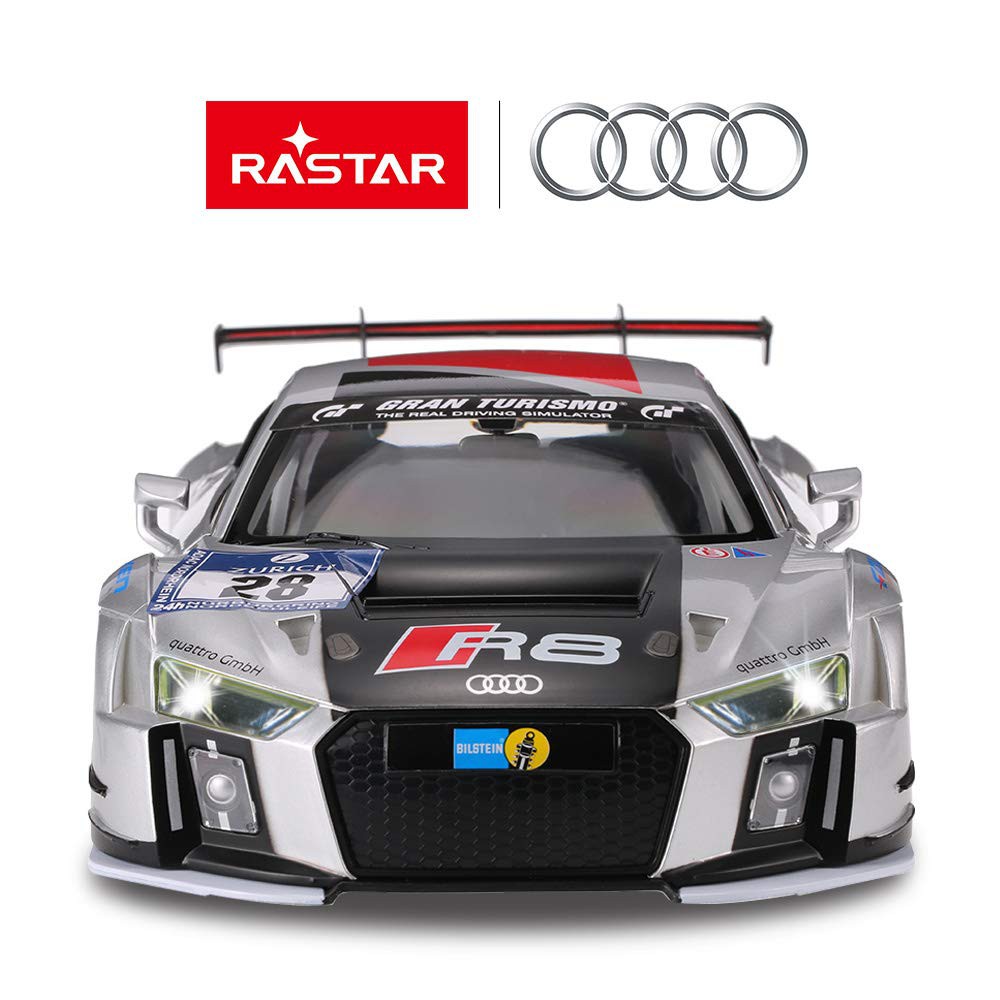 Mô hình siêu xe Audi R8 ô tô điều khiển từ xa RC 1:14 Rastar, đồ chơi xe Audi R8 điều khiển từ xa sóng pin sạc, 2.4Ghz