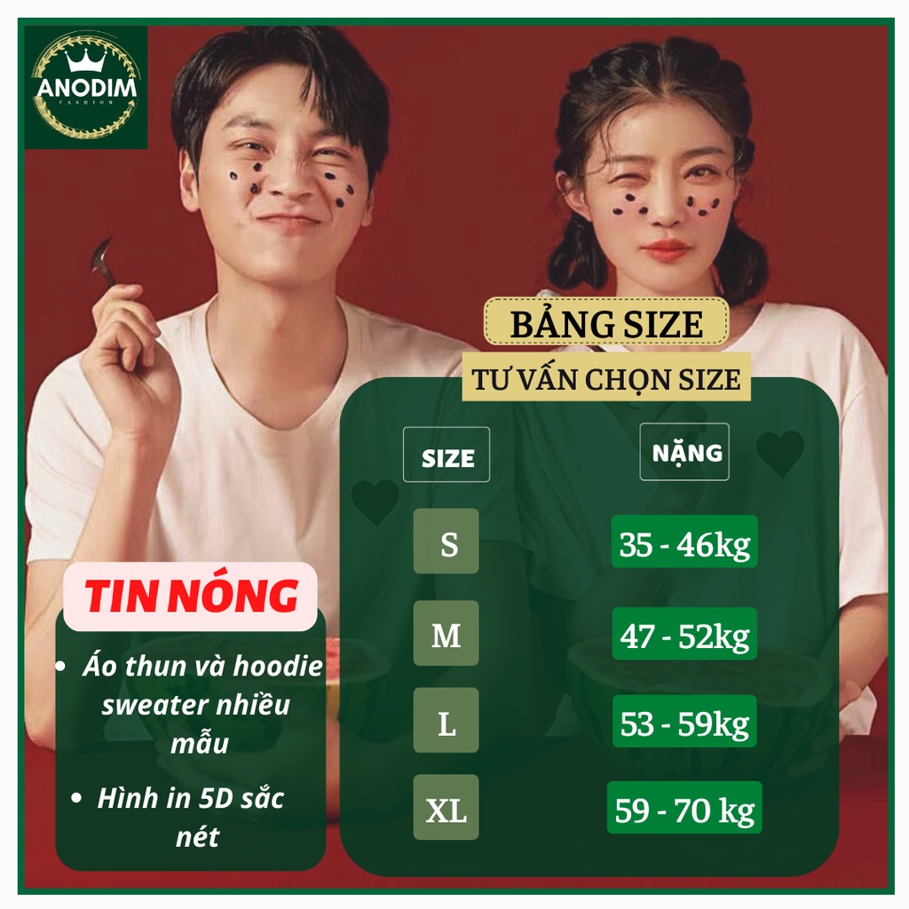 Áo đôi, áo thun cặp nam nữ in TRÁI TIM ĐỎ dễ thương