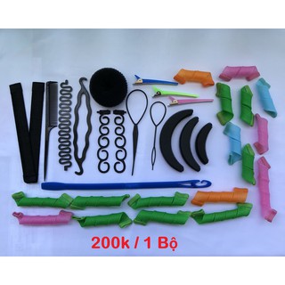 Dụng cụ làm tóc - tết tóc - búi tóc - uốn tóc xoăn