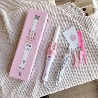 Máy uốn tóc tự động xoay 360 vivid hồng