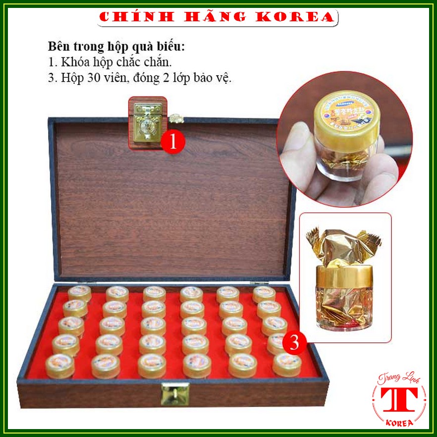 Đông trùng hạ thảo - Hồng sâm hoàng đế thượng hạng, hộp 30 viên - Tăng đề kháng, sức khỏe, phòng ung thư - tranglinh