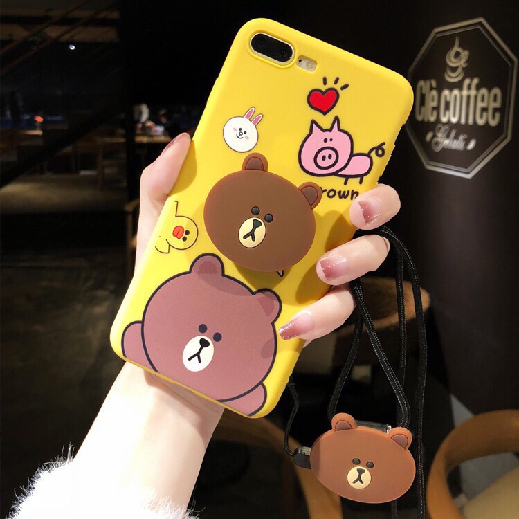 Ốp Lưng Iphone 6 6s 6Plus 6sPlus 7Plus 8Plus X - (Tặng kèm giá đỡ, dây đeo)