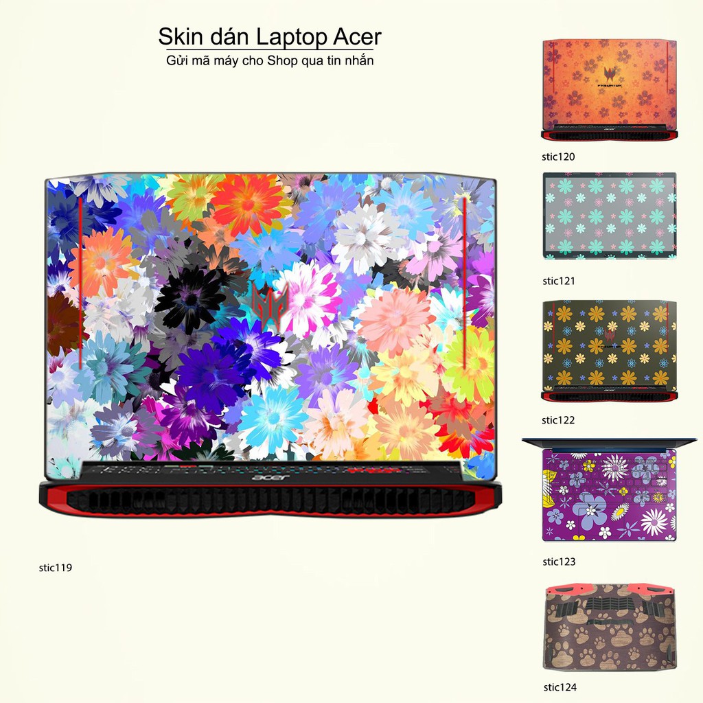 Skin dán Laptop Acer in hình Hoa văn sticker nhiều mẫu 20 (inbox mã máy cho Shop)