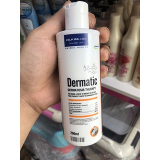 Sữa tắm trị viêm da, nấm, ghẻ, vảy gàu và mưng mủ cho thú cưng alkin dermatic 200ml