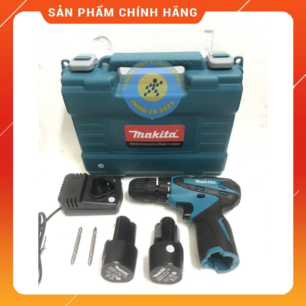 MÁY KHOAN VÀ VẶN VÍT MAKITA DF330DWE 12V - 2 PIN - TẶNG 2 MŨI BẮT VÍT - SẠC CỐC [CAM KẾT CHÍNH HÃNG]