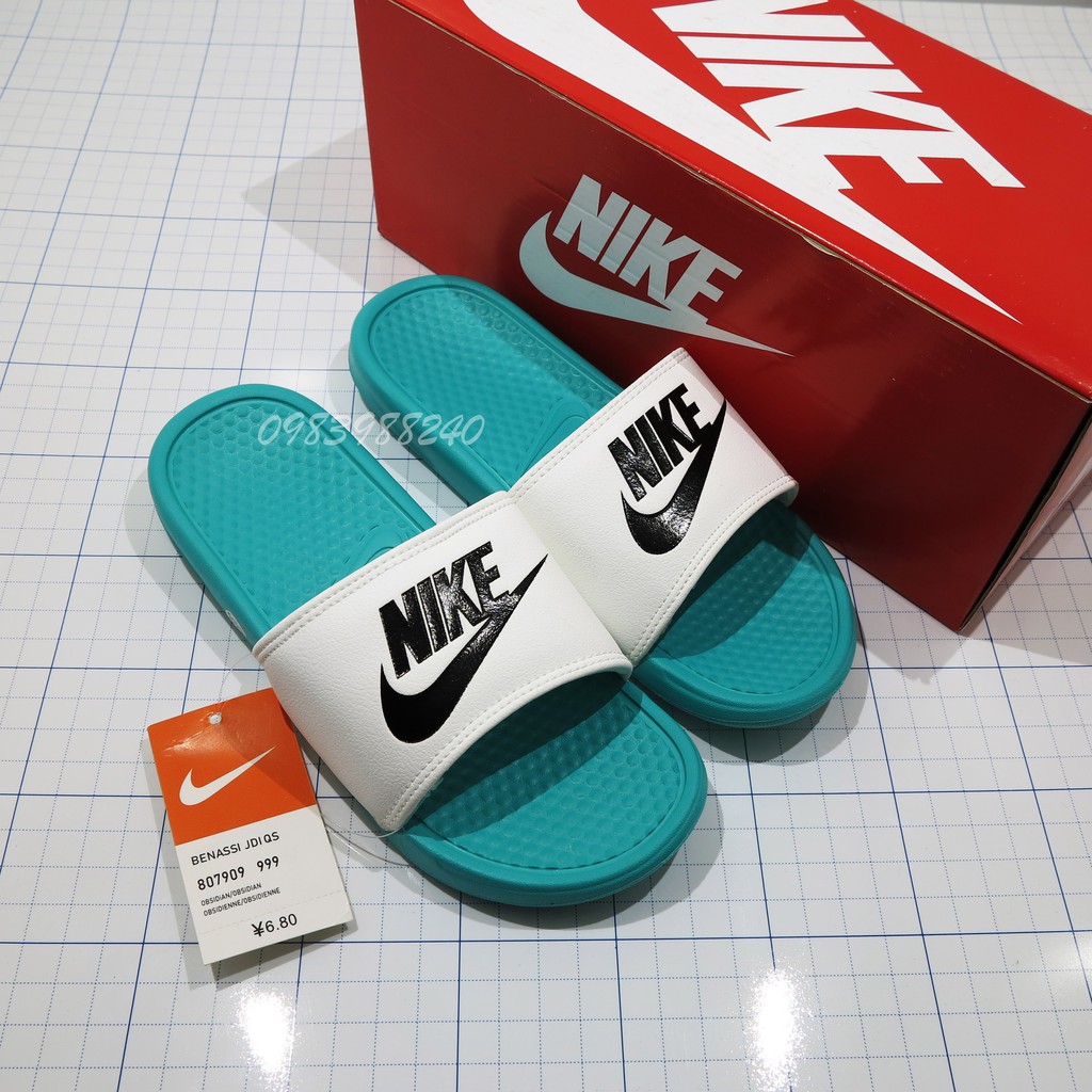 Dép Nike Nk quai ngang hai màu hot trend unisex nam nữ loại 1 cao cấp in nổi, lót dày, tem size in nhiệt, tặng kèm hộp.